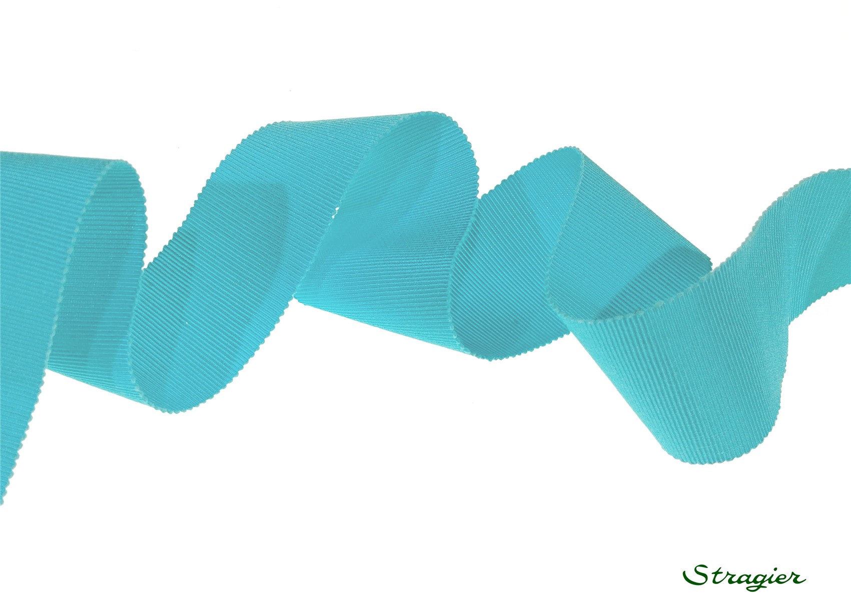 Gros Grain "Savoir-Faire" - uni - Turquoise - 38 mm