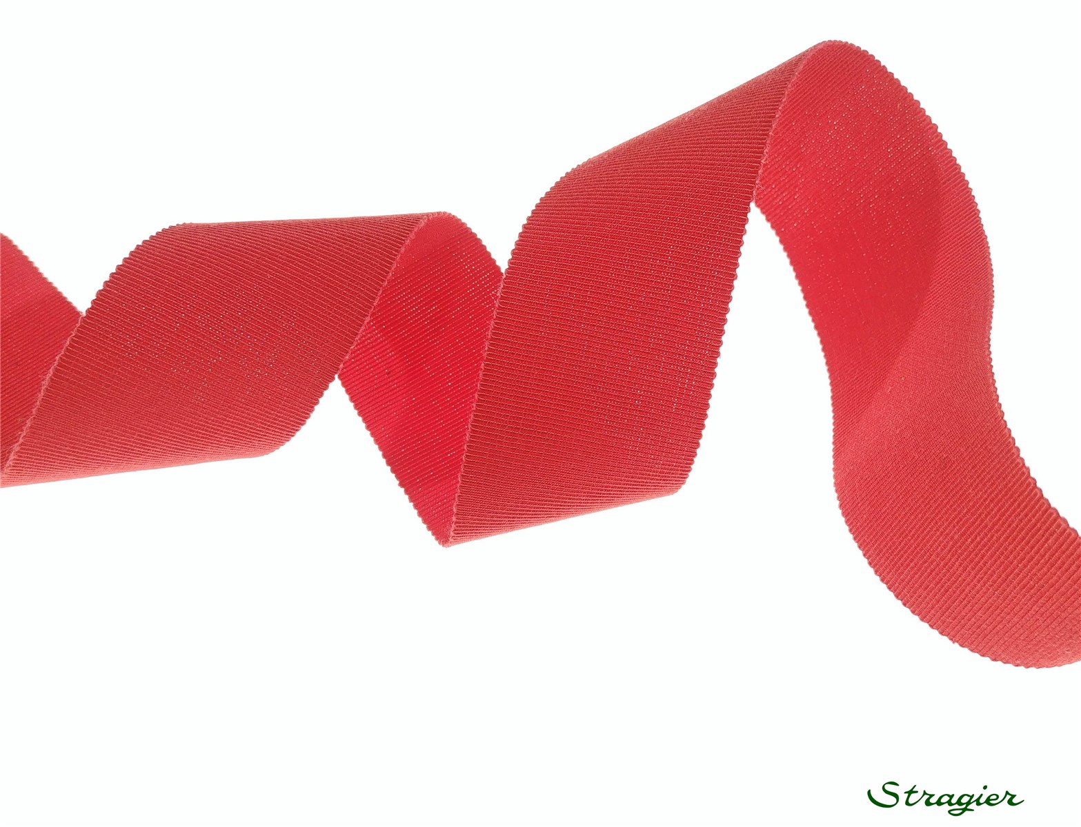 Gros Grain "Savoir-Faire" - uni - Rouge - 38 mm