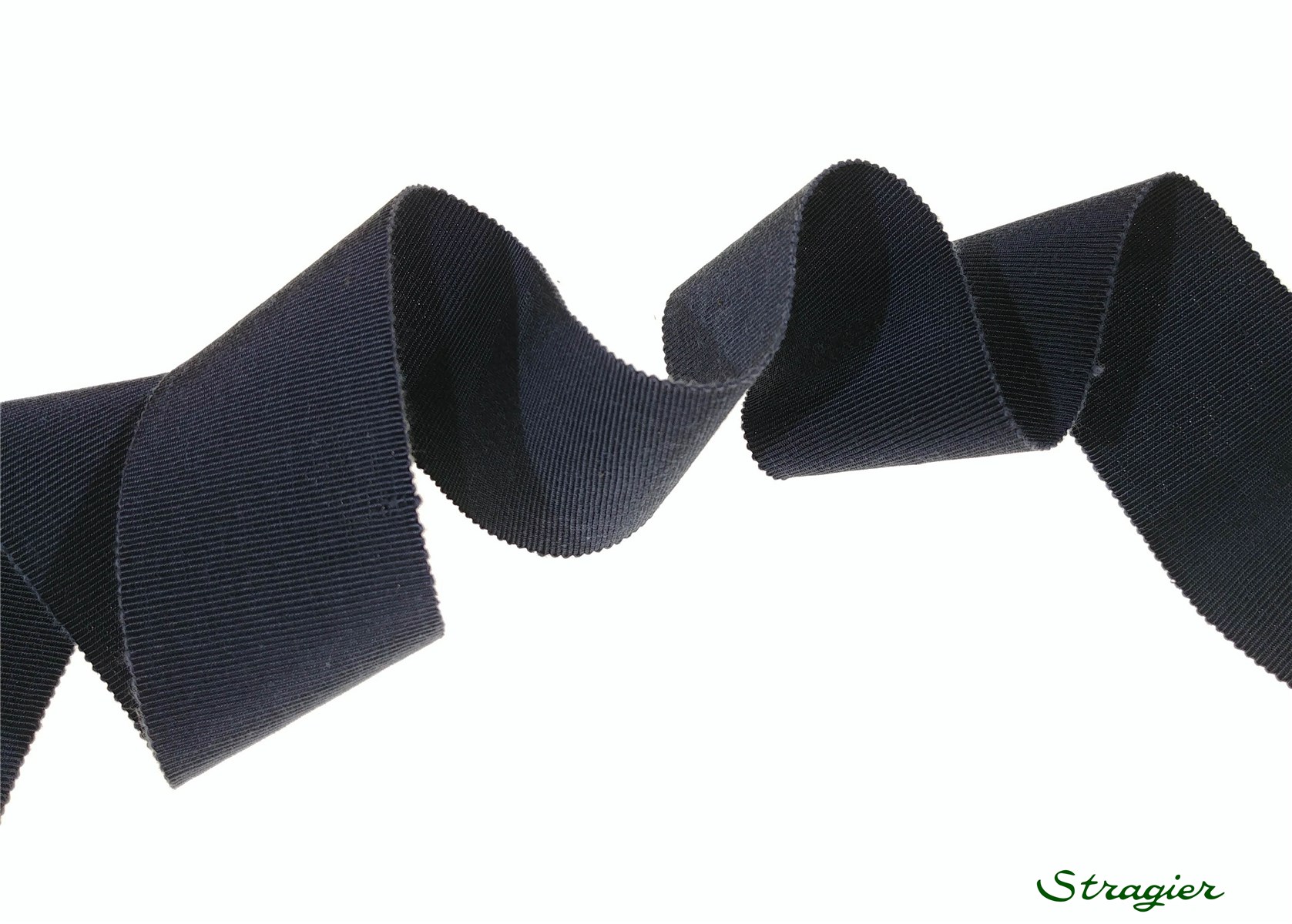 Gros Grain "Savoir-Faire" - uni - Bleu Encre - 38 mm