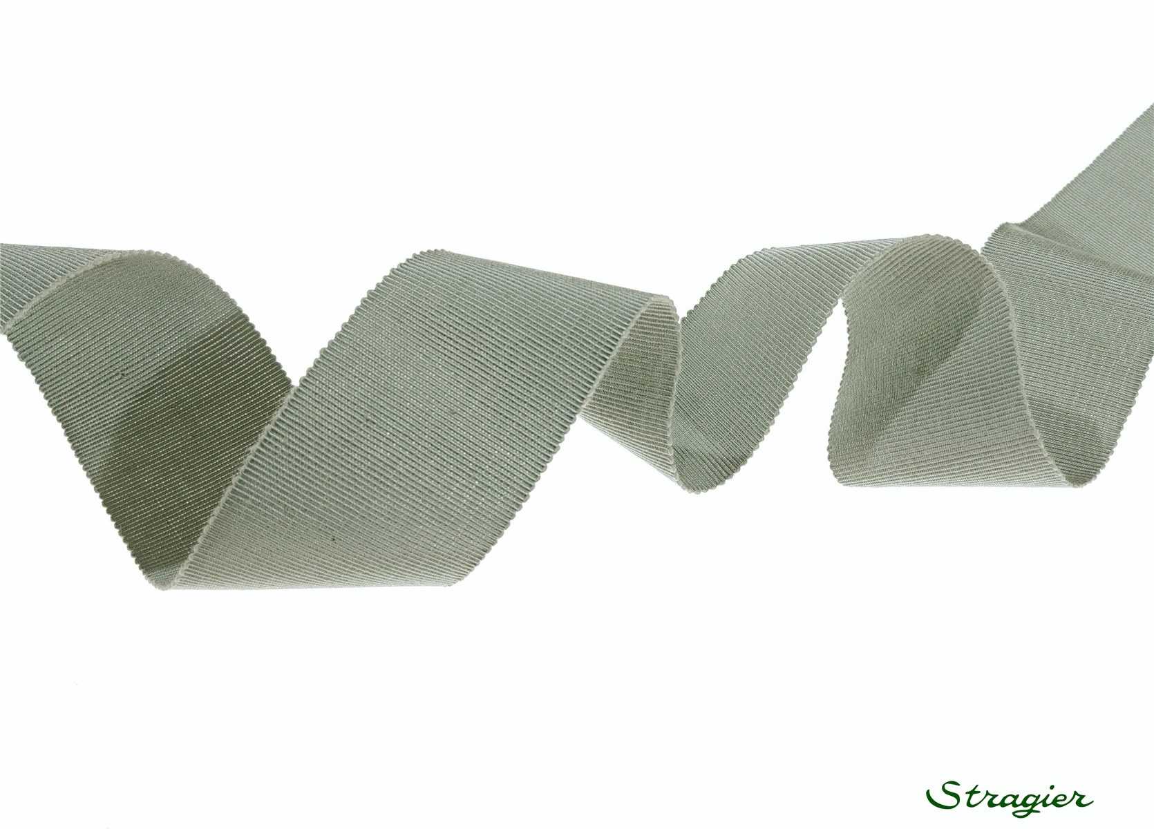 Gros Grain "Savoir-Faire" - uni - Vert de Gris - 38 mm