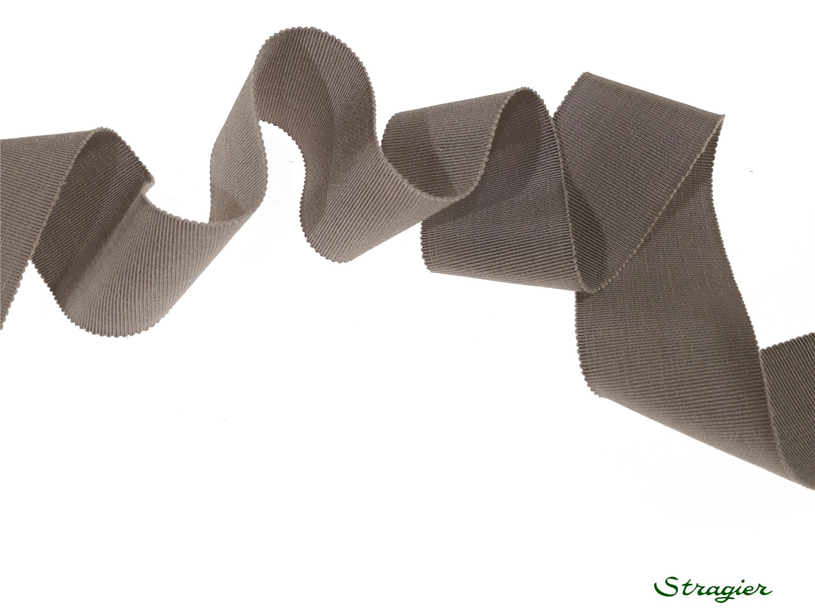 Grosgrain "Savoir-Faire" - Plain - Gris Taupé - 38 mm