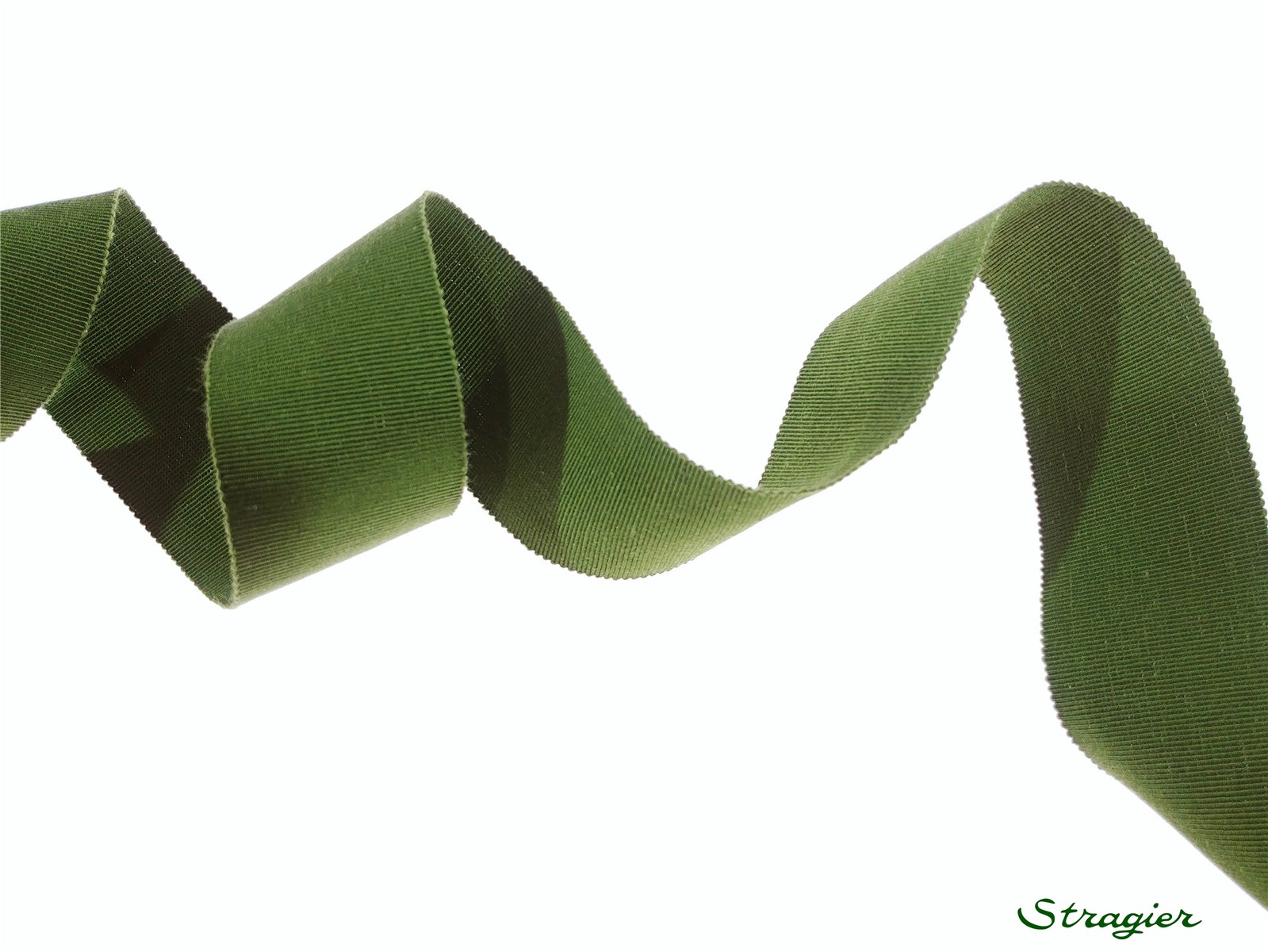 Gros Grain "Savoir-Faire" - uni - Vert Khaki - 38 mm