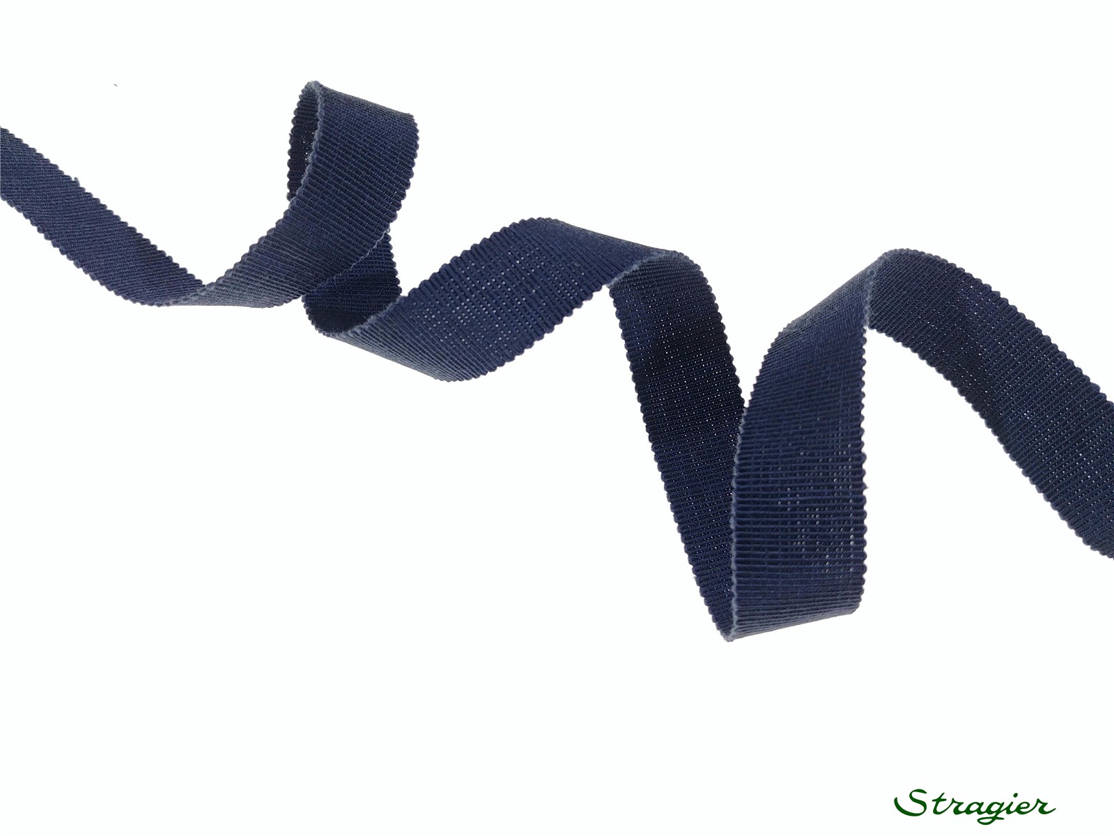 Grosgrain "Savoir-Faire" - Plain - Bleu Encre - 15 mm