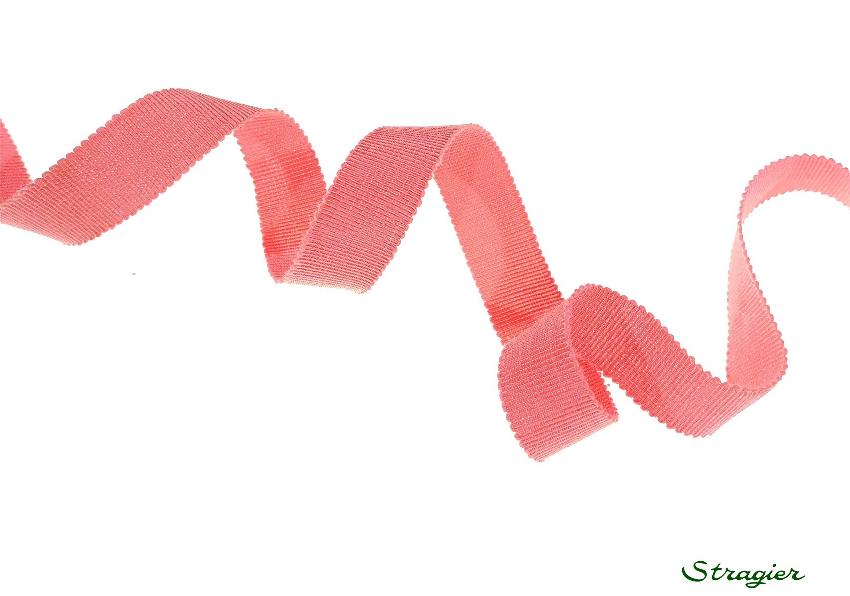 Grosgrain "Savoir-Faire" - Plain - Rose Corail - 15 mm