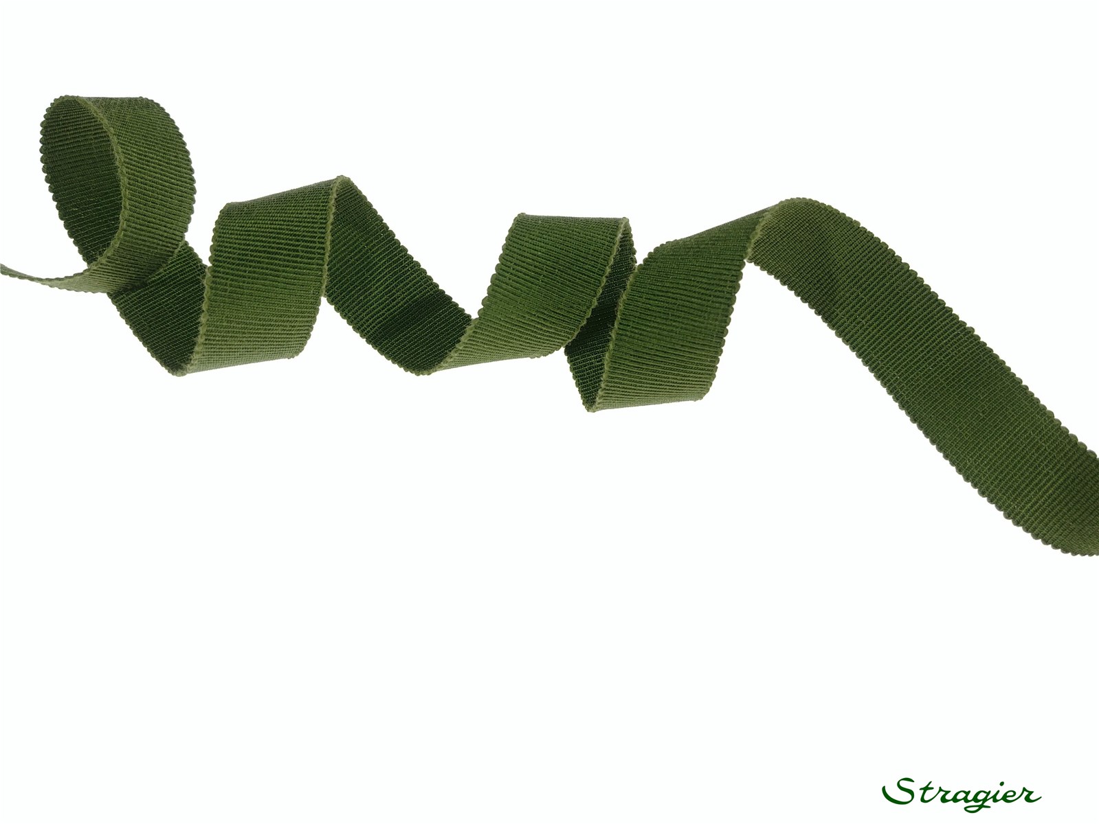 Gros Grain "Savoir-Faire" - uni - Vert Khaki - 15 mm