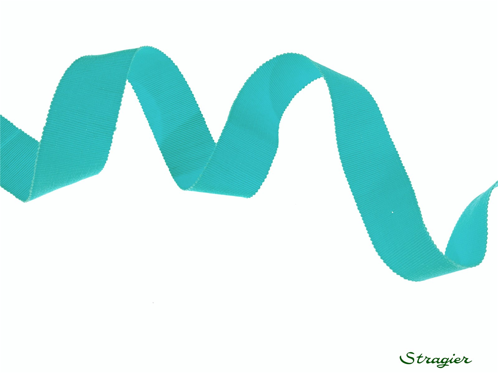 Gros Grain "Savoir-Faire" - uni - Turquoise - 25 mm
