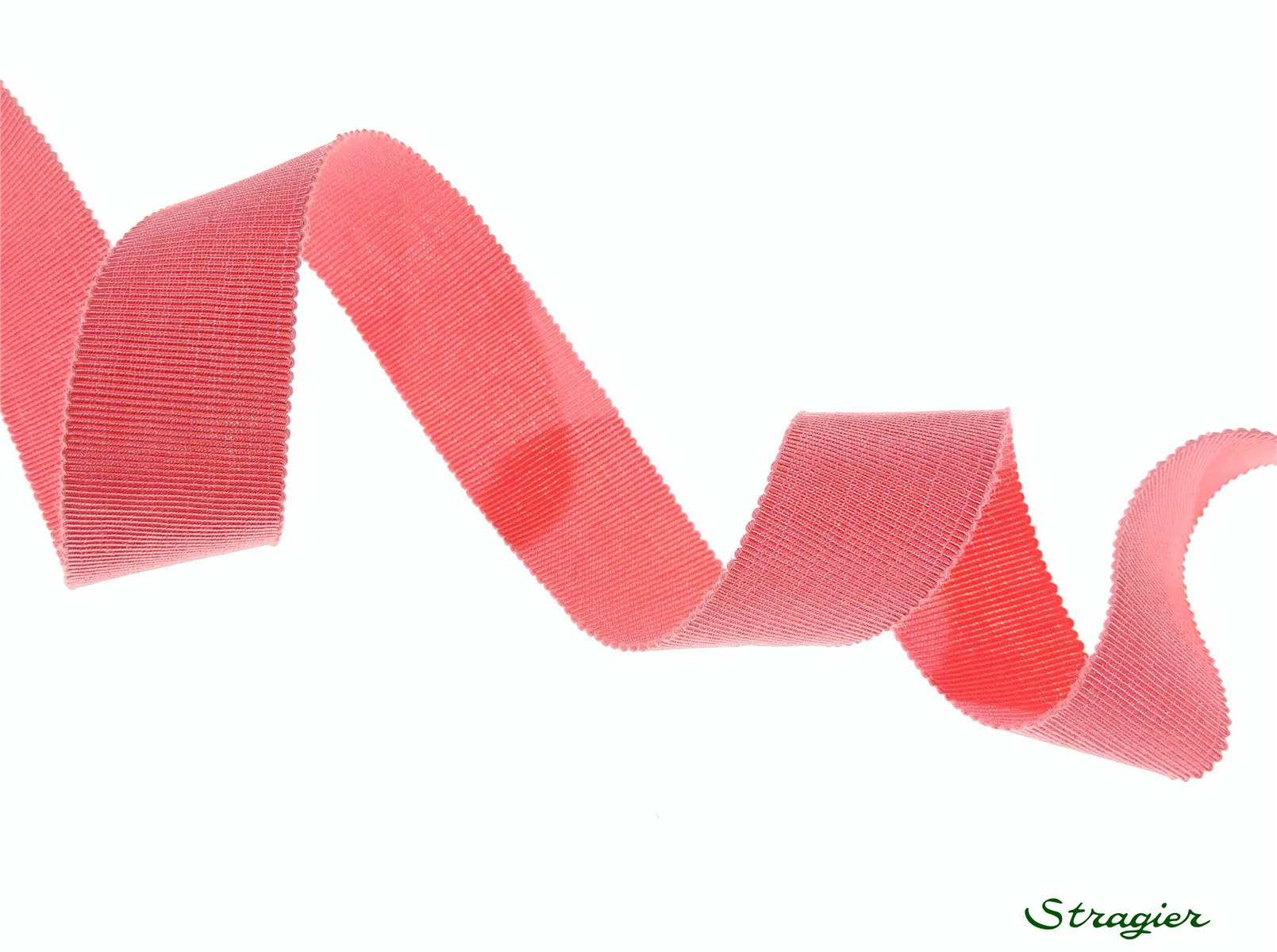 Grosgrain "Savoir-Faire" - Plain - Rose Corail - 25 mm