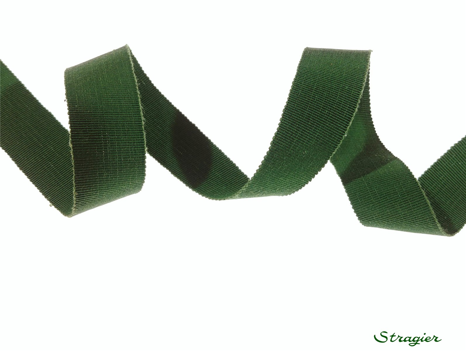 Grosgrain "Savoir-Faire" - Plain - Vert Bouteille - 25 mm