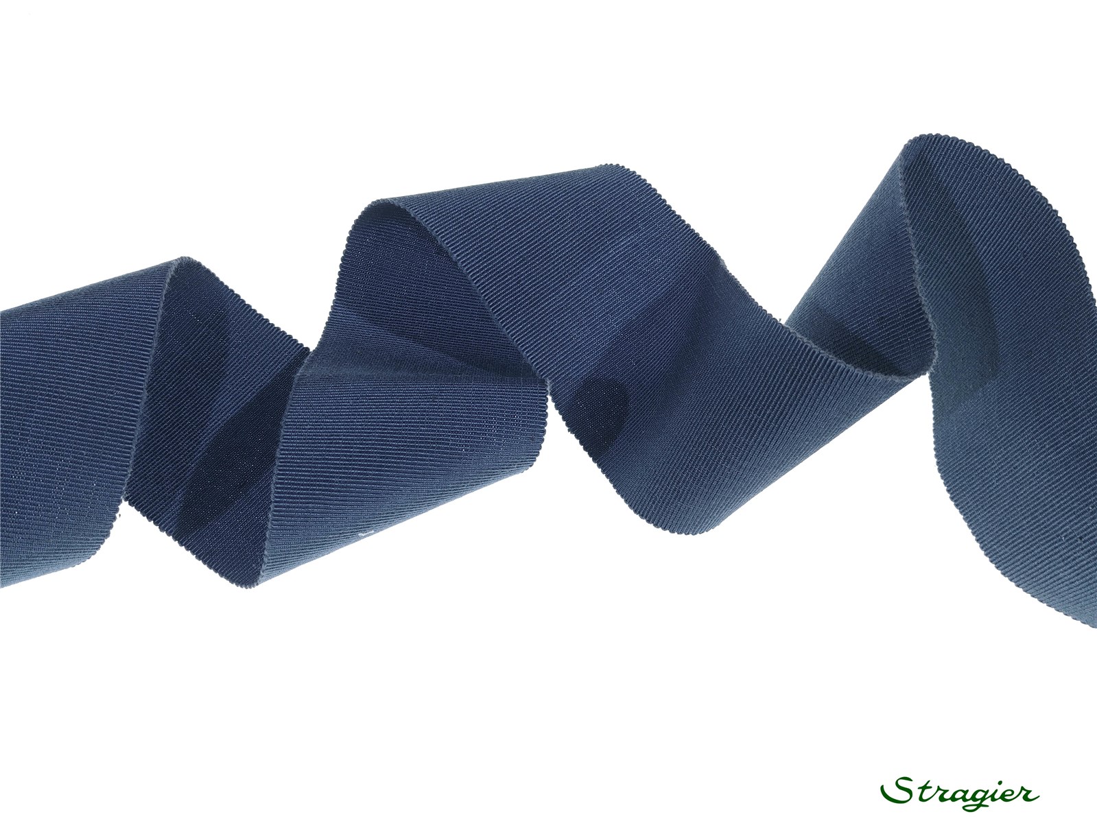 Grosgrain "Savoir-Faire" - Plain - Bleu Denim - 50 mm