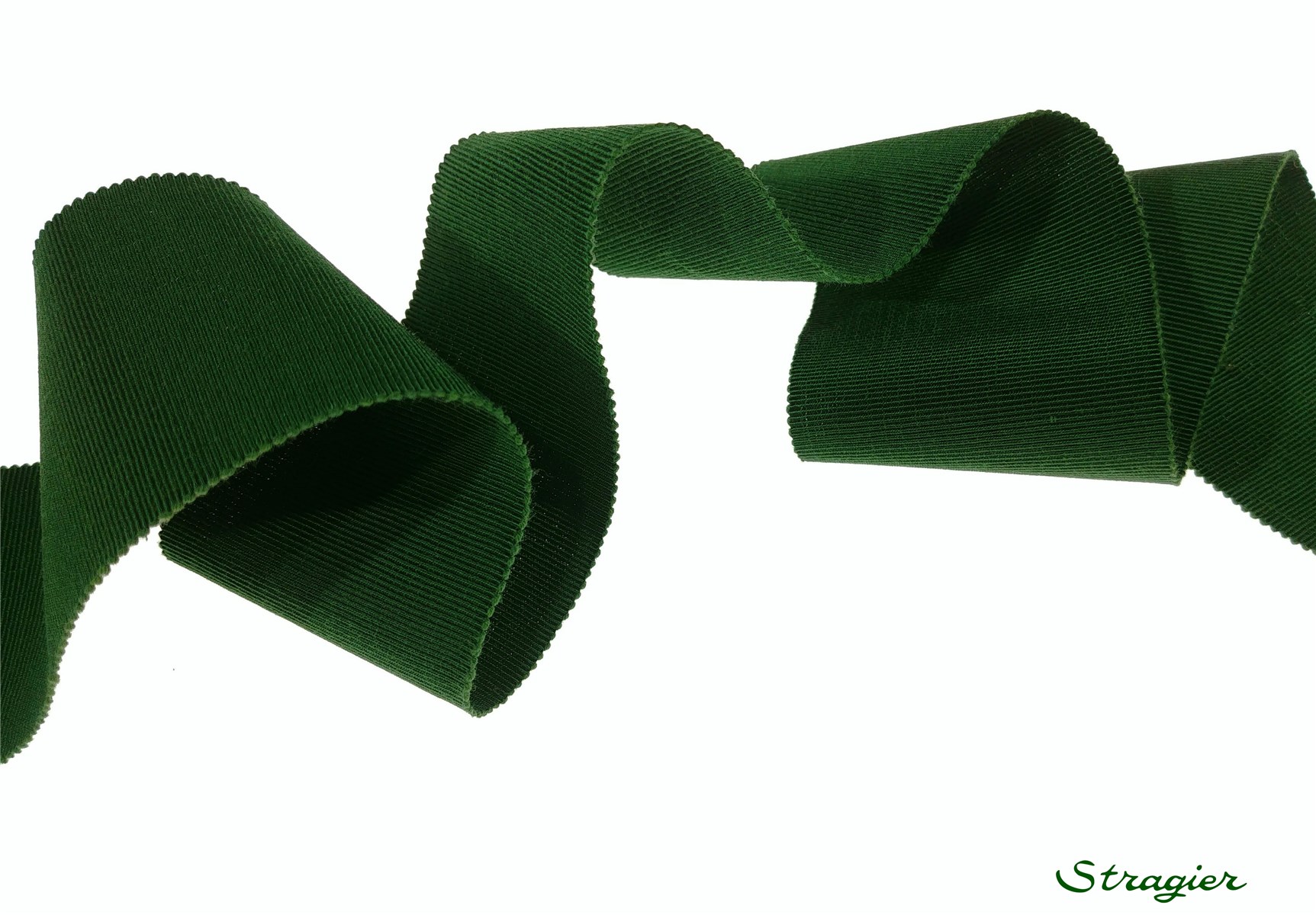 Grosgrain "Savoir-Faire" - Plain - Vert Bouteille - 50 mm