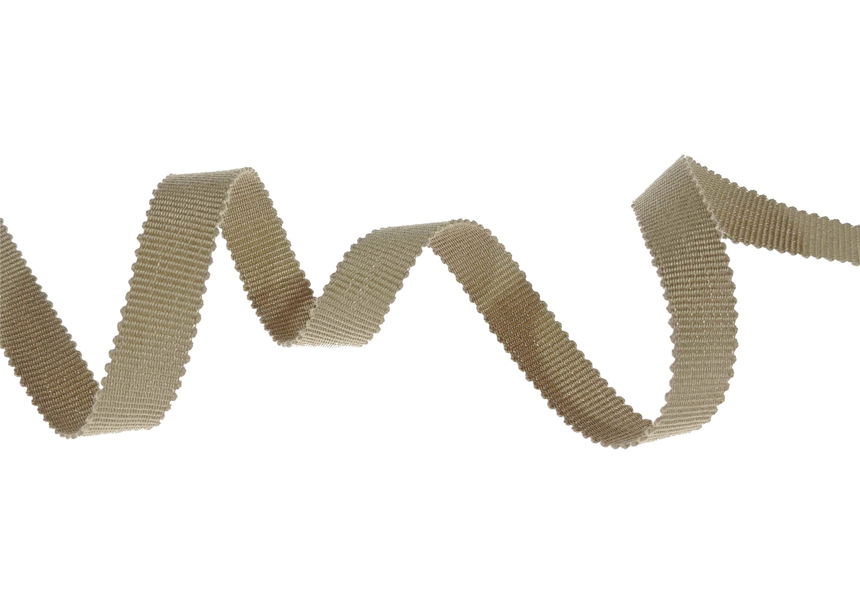 Gros Grain Coton - uni - Beige Havane - 10 mm