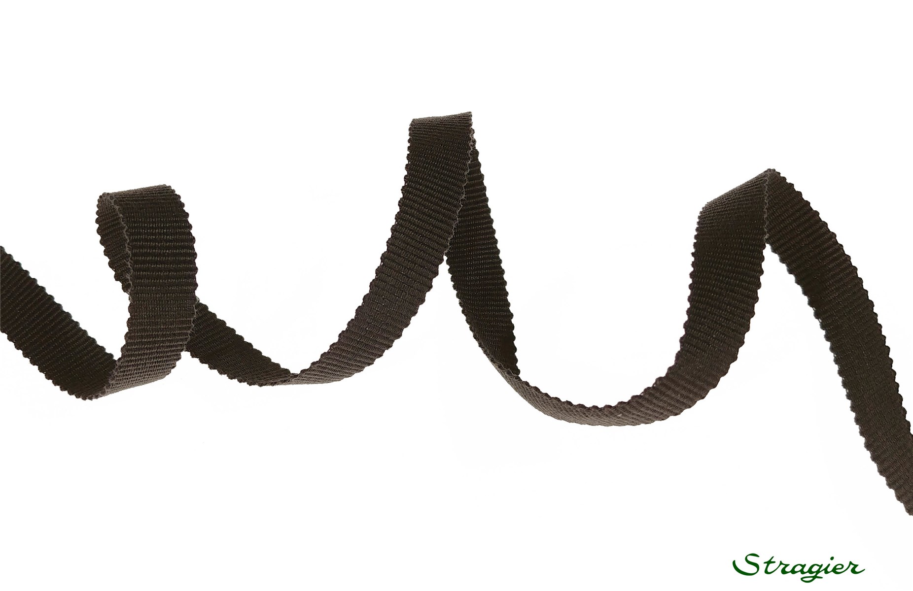 Gros Grain Coton - uni - Gris Foncé - 10 mm