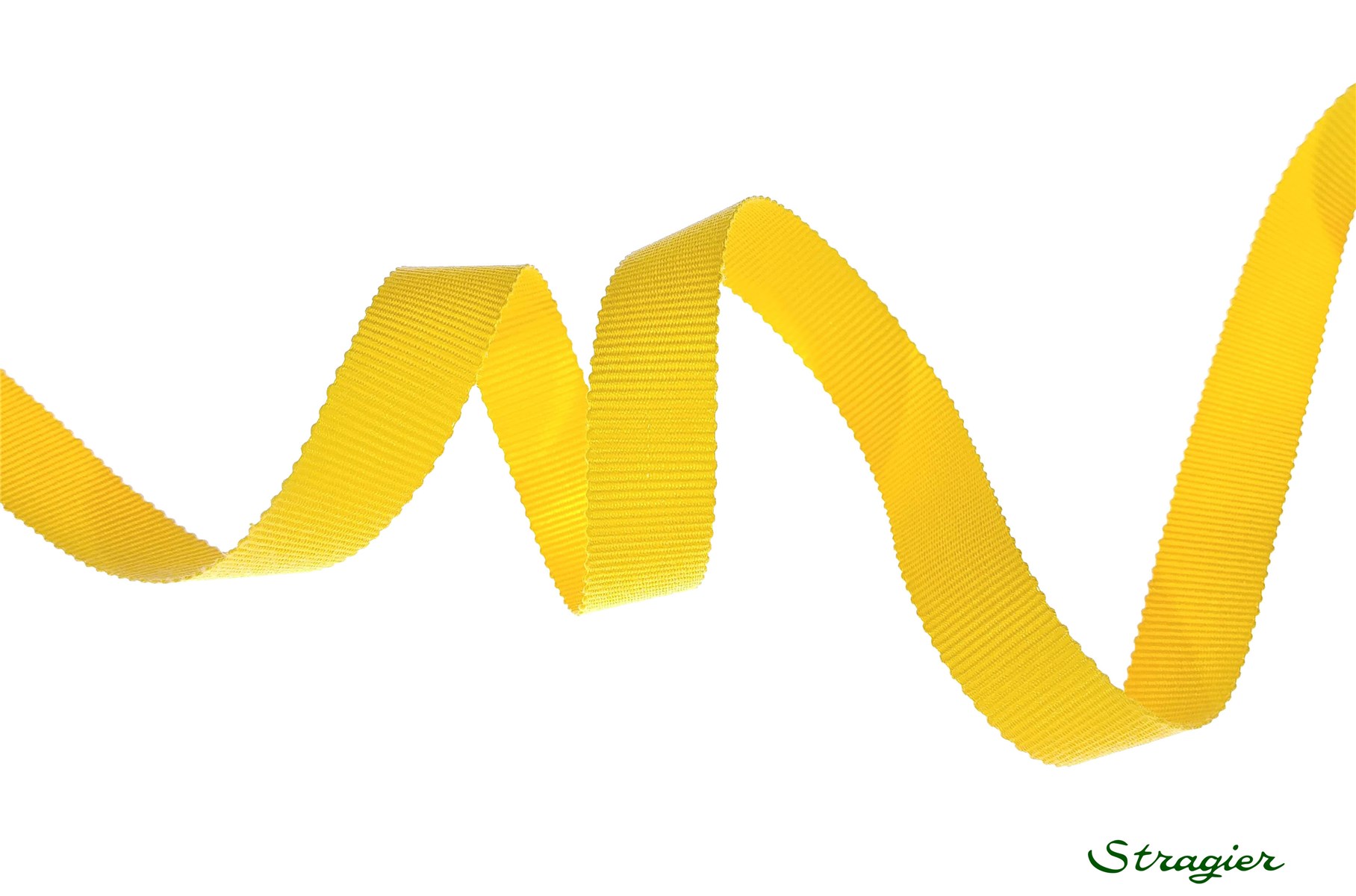 Gros Grain Coton - uni - Jaune Soleil - 15 mm