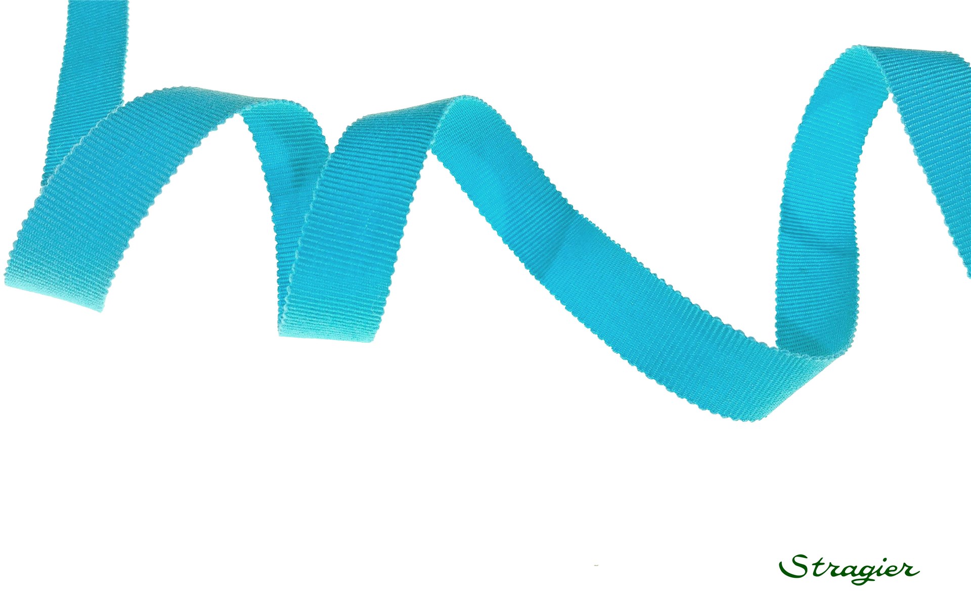 Gros Grain Coton - uni - Turquoise - 15 mm