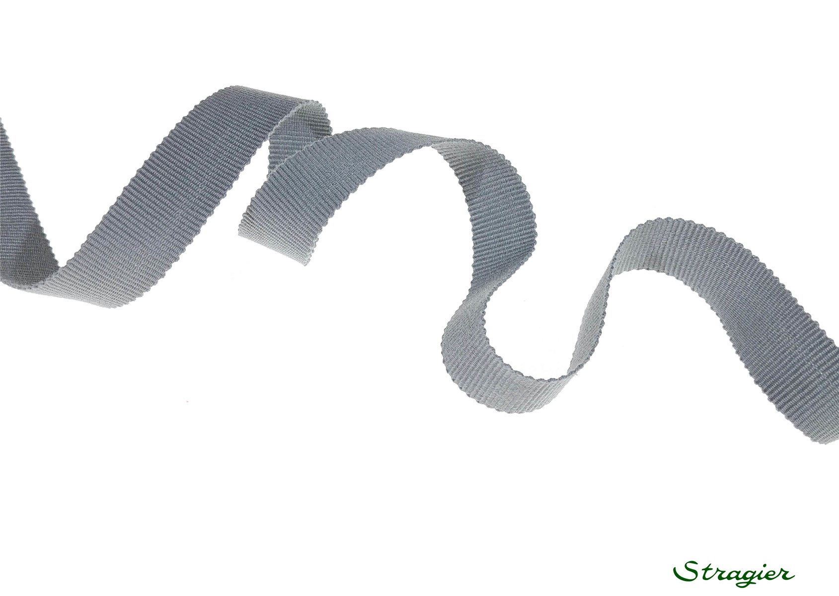 Grosgrain - Cotton - Plain - Gris Argent - 15 mm
