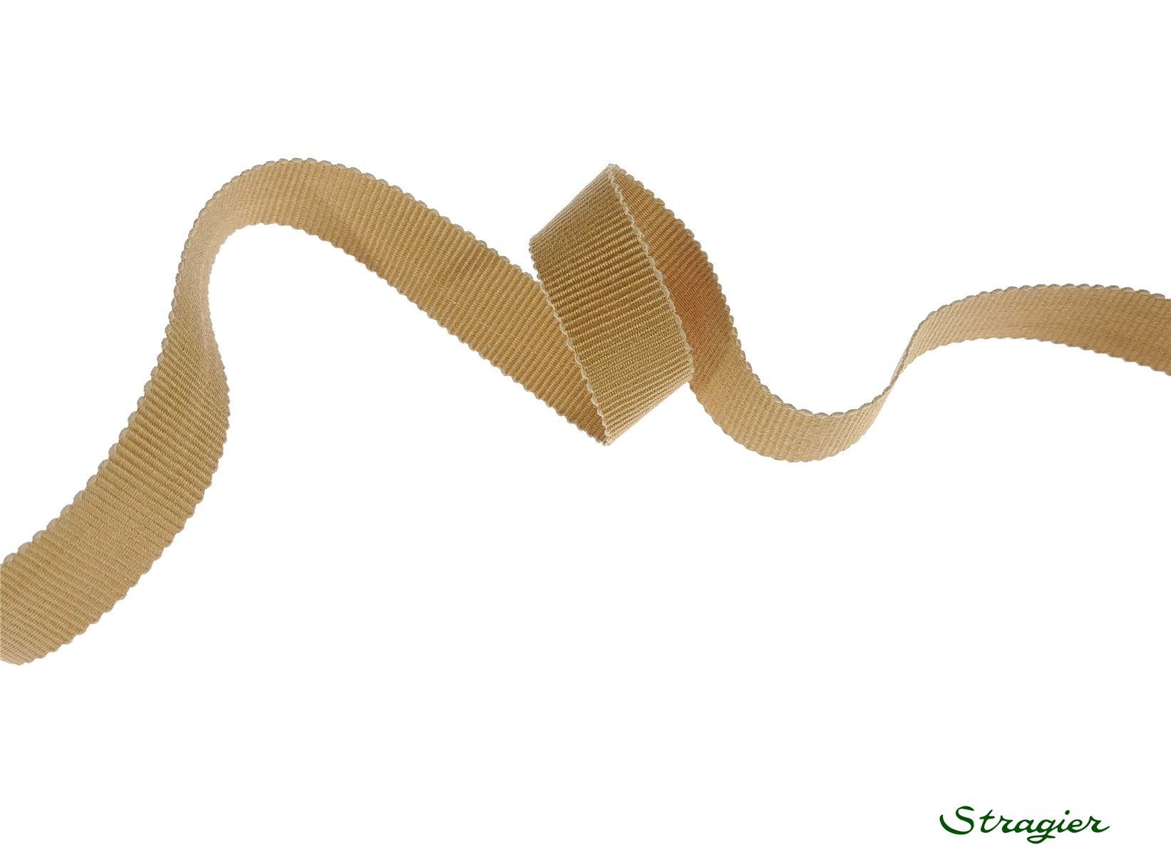 Gros Grain Coton - uni - Camel - 15 mm