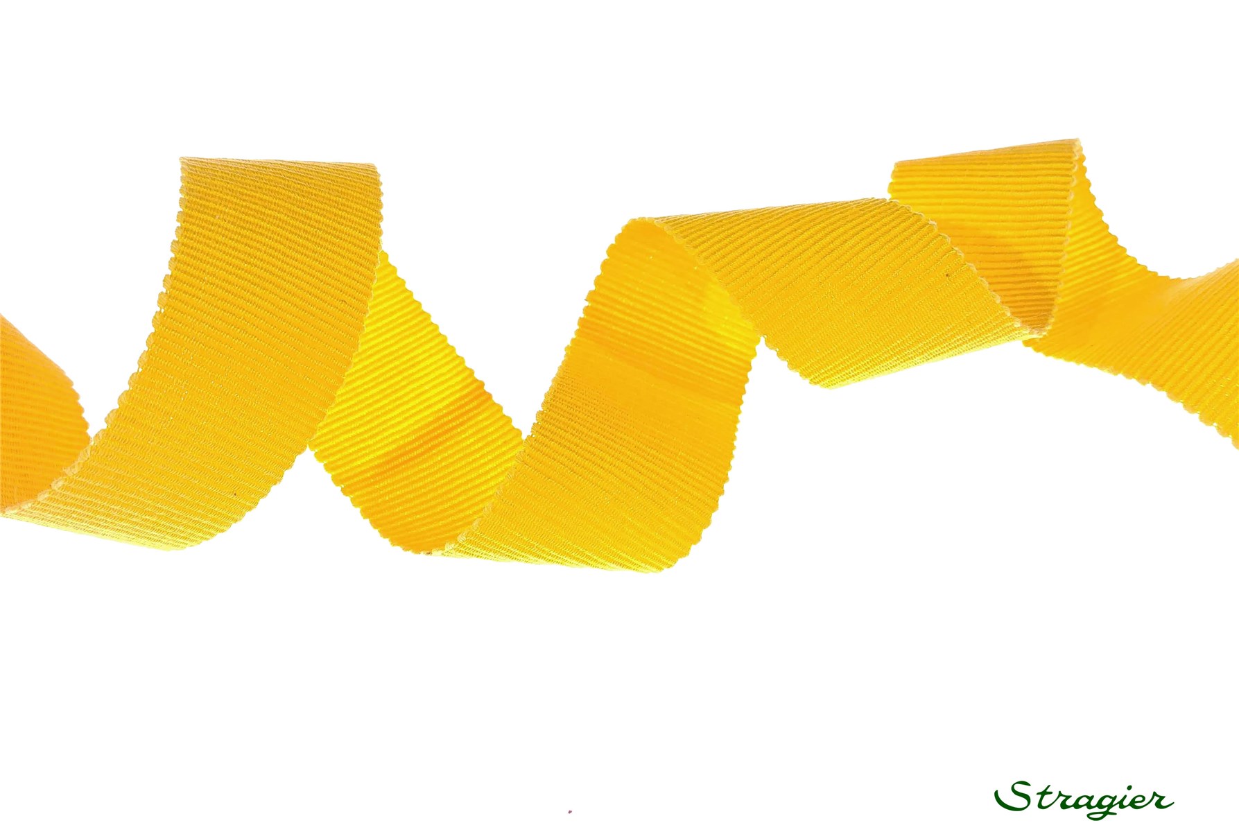 Gros Grain Coton - uni - Jaune Soleil - 25 mm
