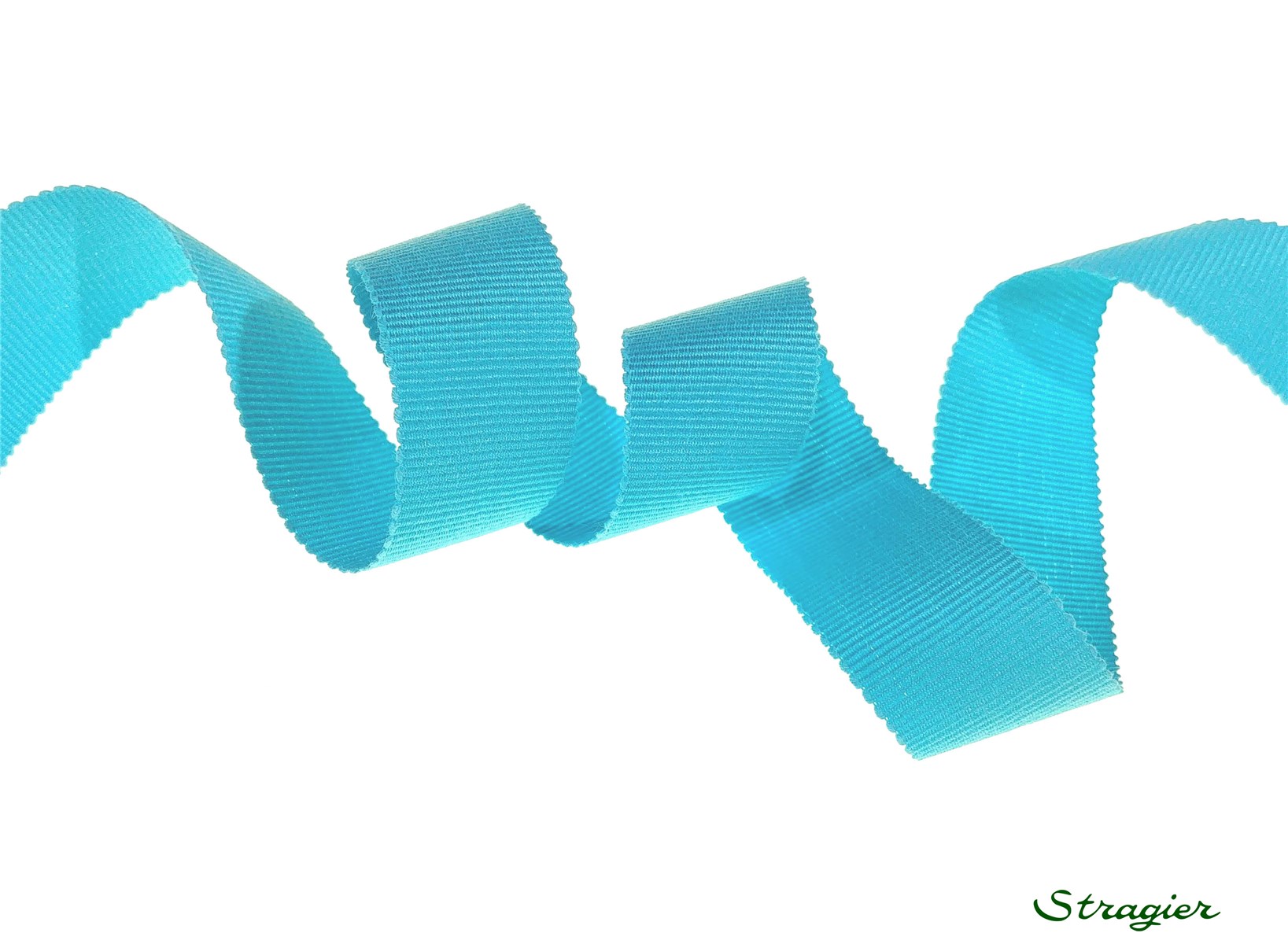 Gros Grain Coton - uni - Turquoise - 25 mm