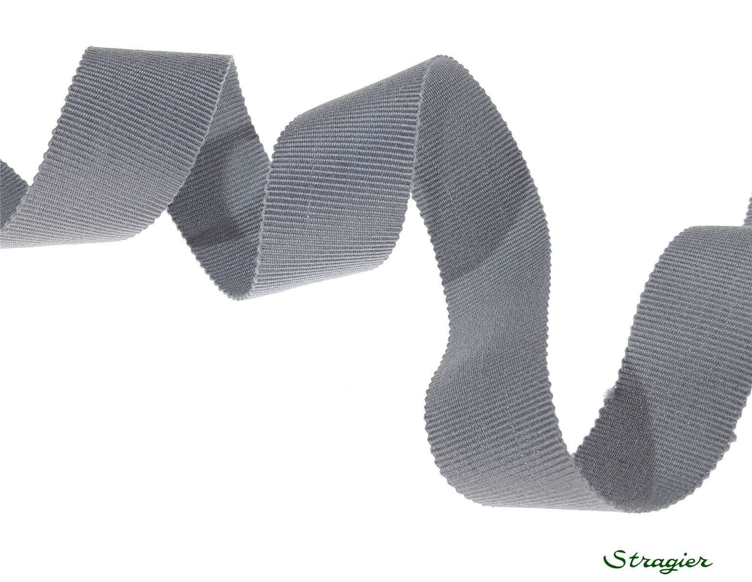 Gros Grain Coton - uni - Gris Argent - 25 mm