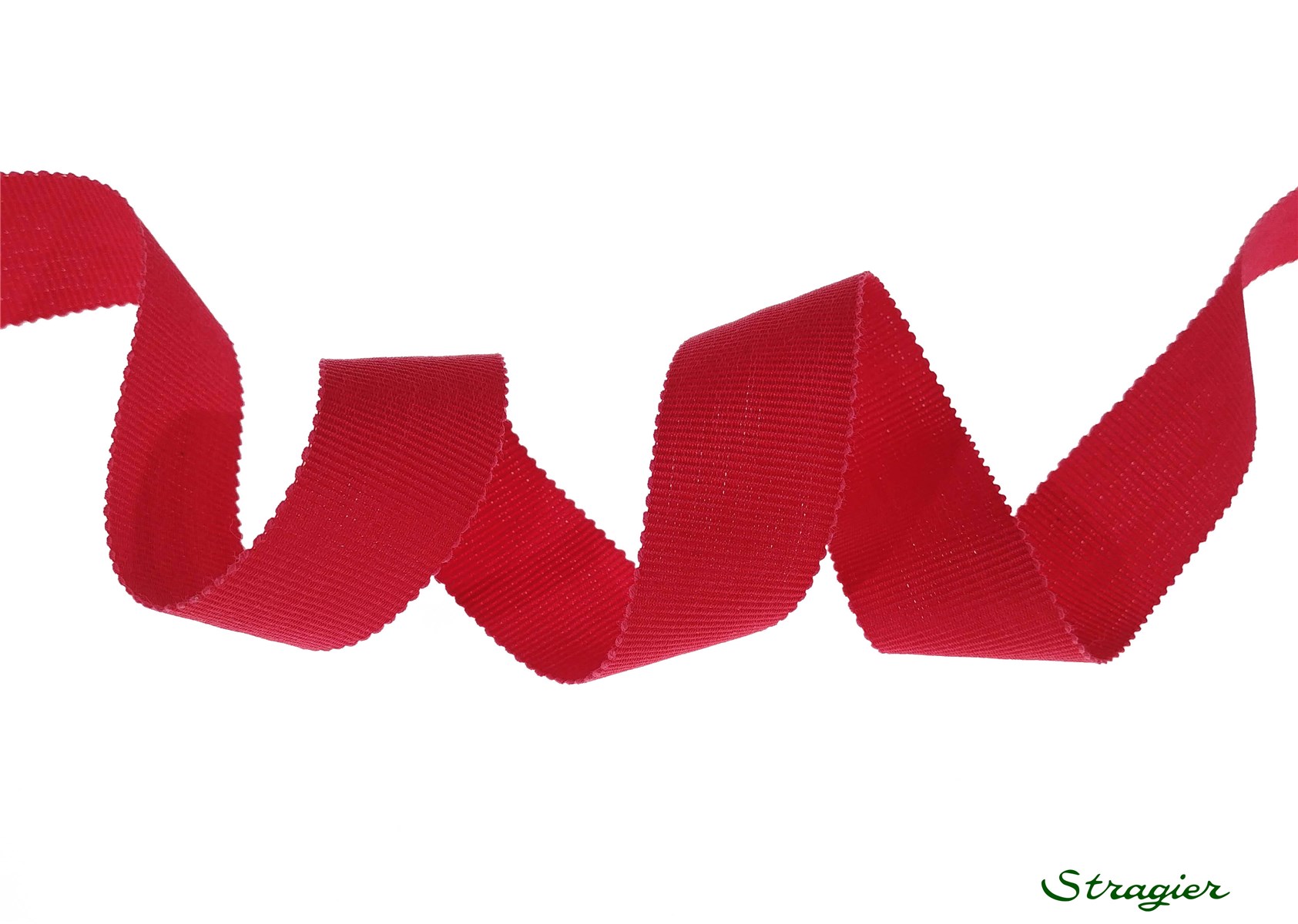 Gros Grain Coton - uni - Rouge - 25 mm