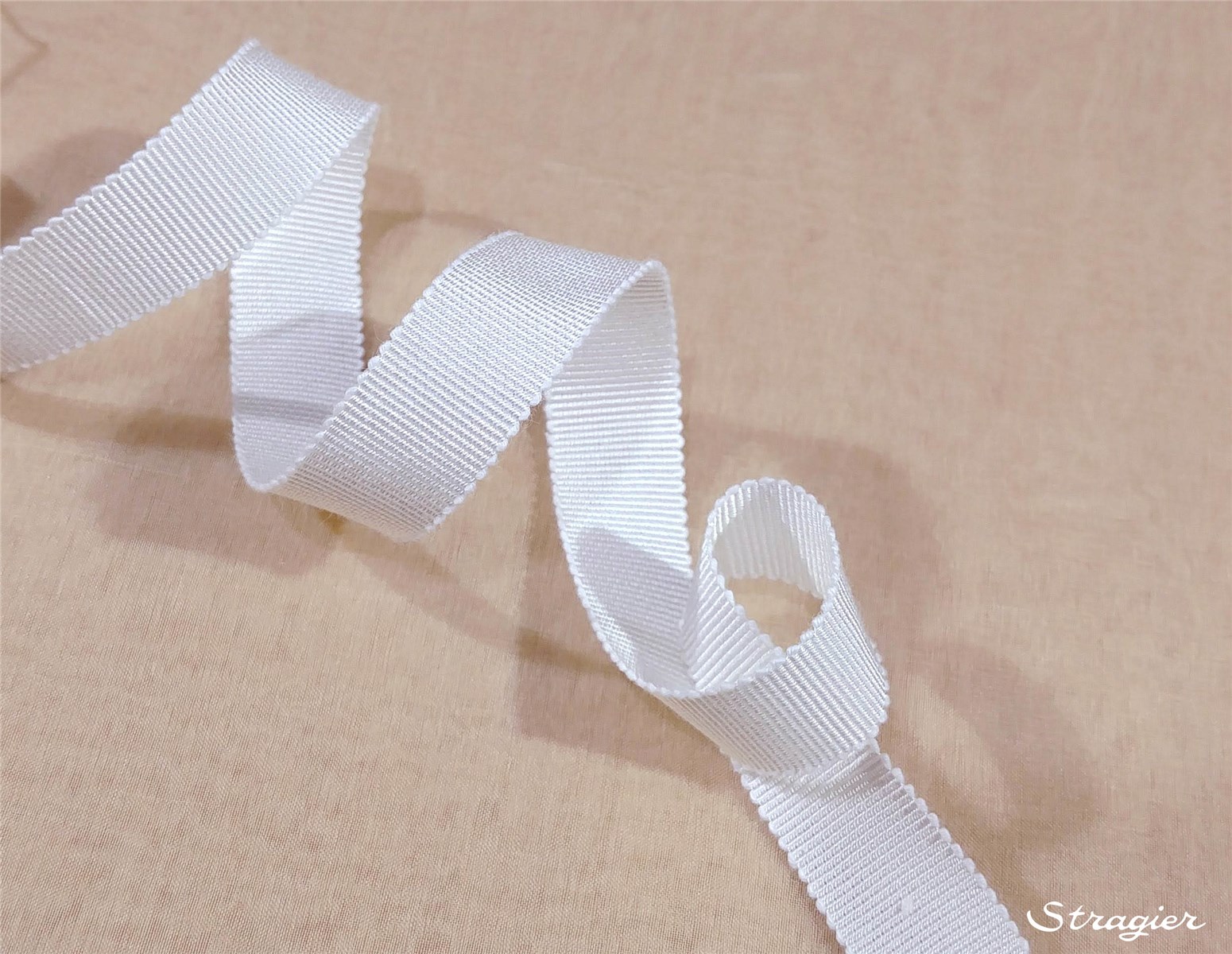Gros Grain "A L'Ancienne" - Uni - Blanc - 15 mm