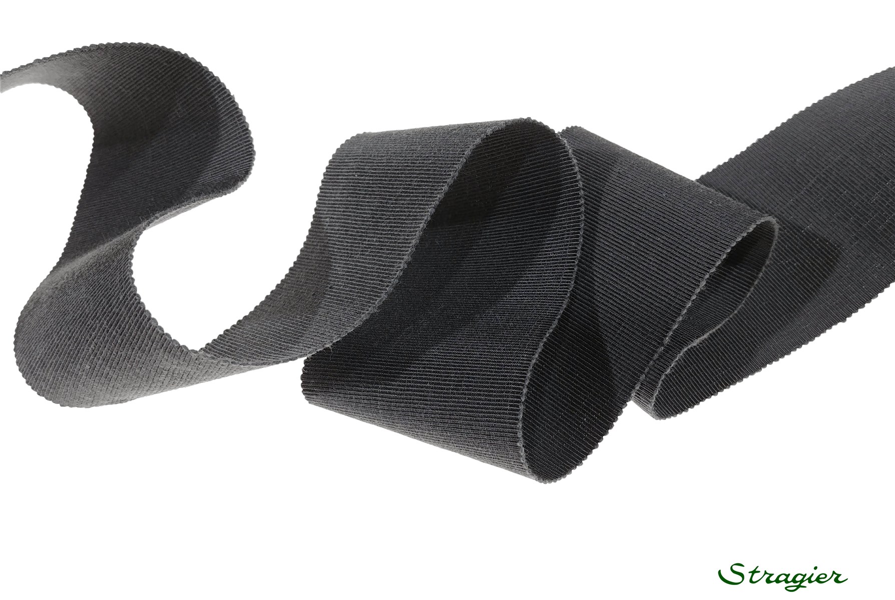 Grosgrain "Savoir-Faire" - Plain - Gris Acier - 50 mm