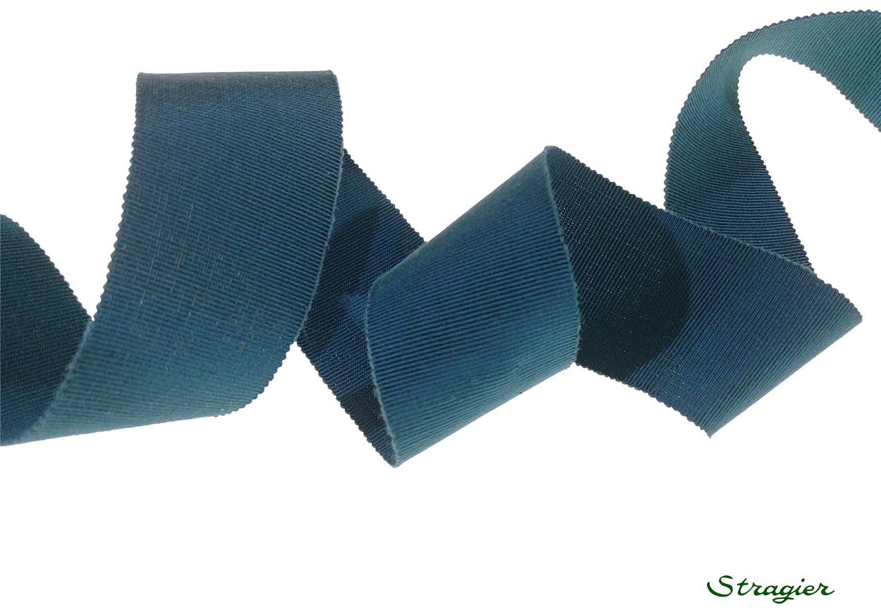 Gros Grain "Savoir-Faire" - uni - Bleu Canard - 38 mm
