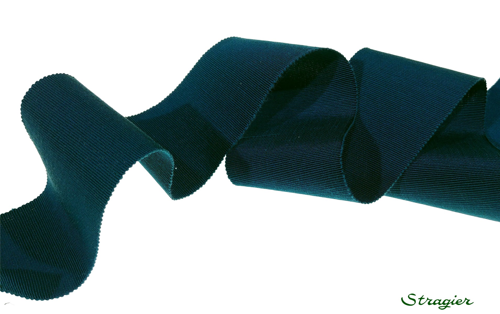 Grosgrain "Savoir-Faire" - Plain - Bleu Canard - 50 mm