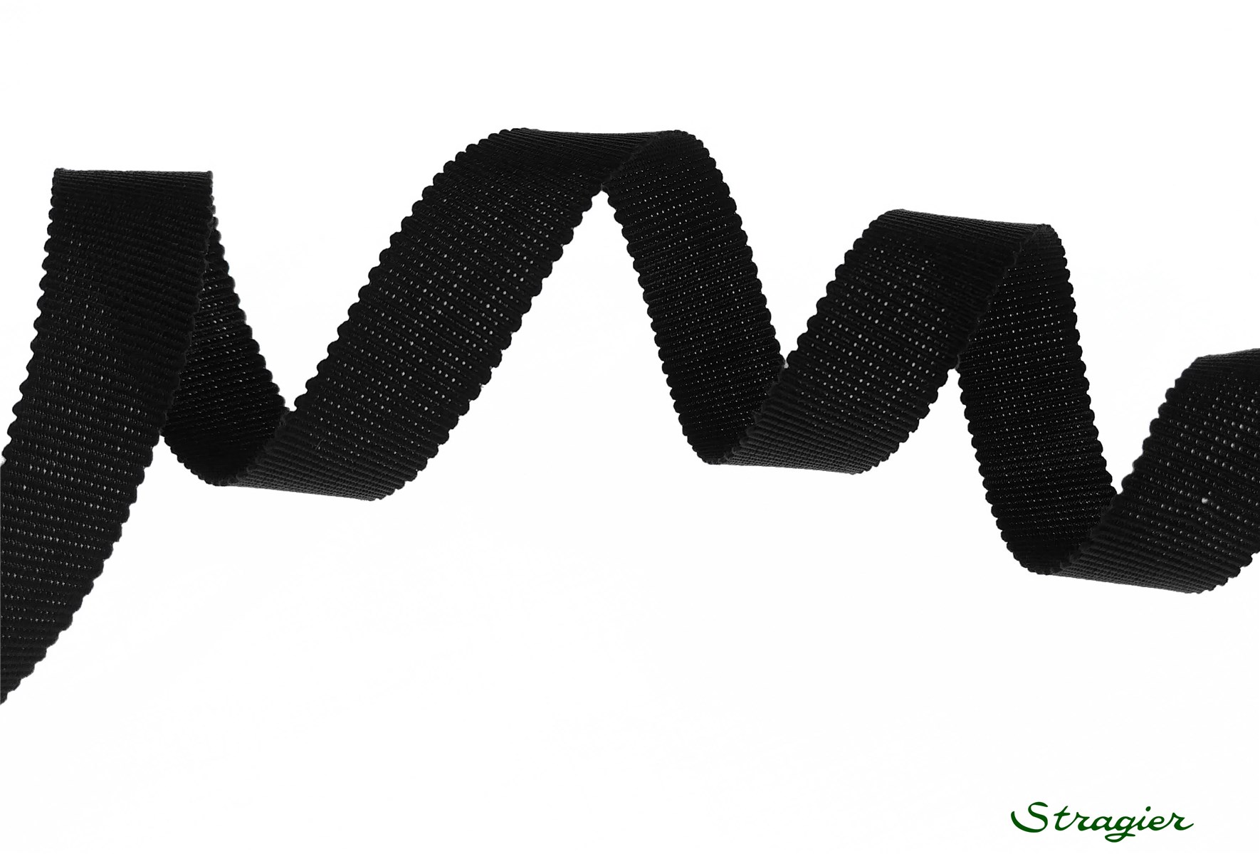 Grosgrain "Savoir-Faire" - Plain - Noir - 15 mm