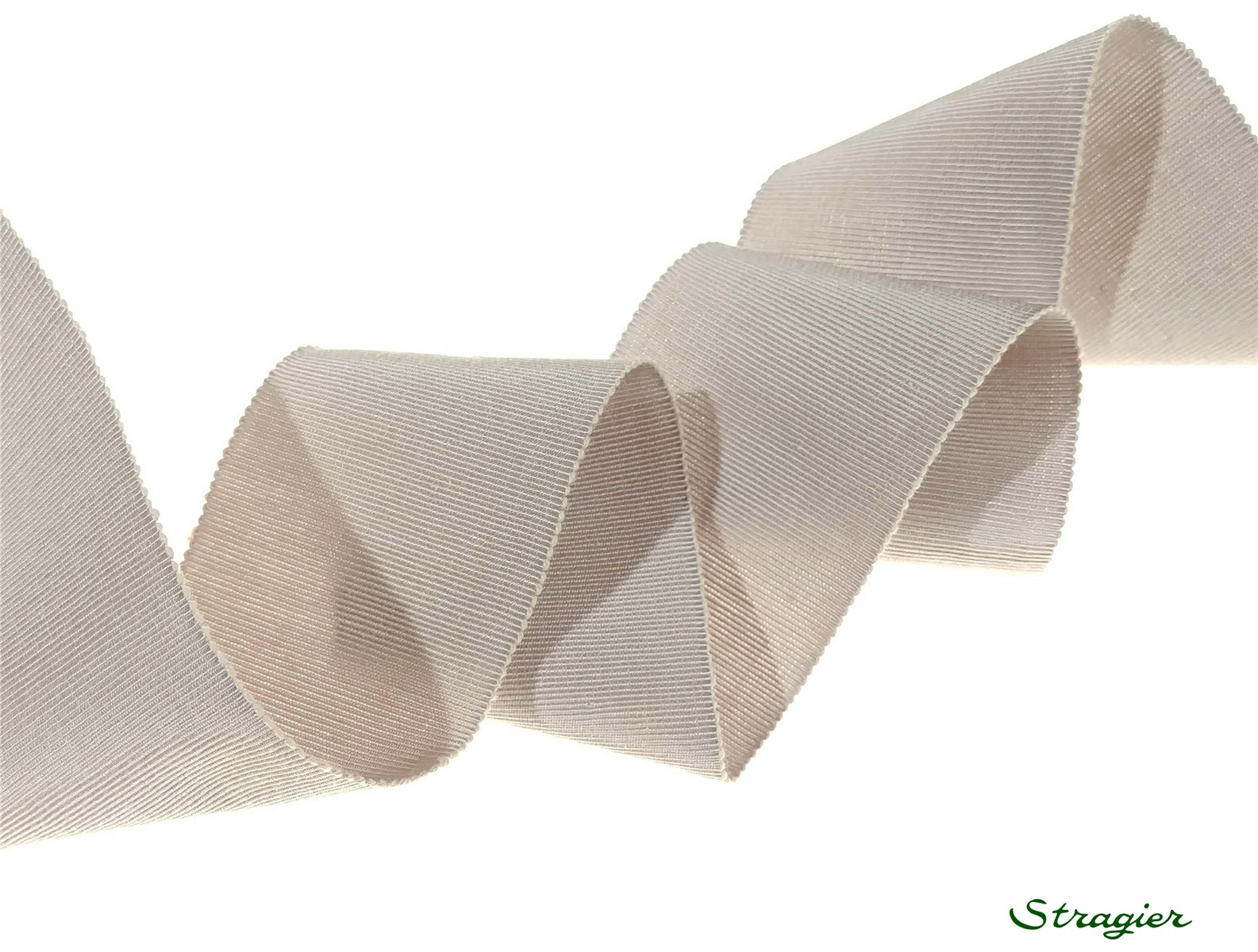 Grosgrain "Savoir-Faire" - Plain - Beige Grisé Clair - 50 mm