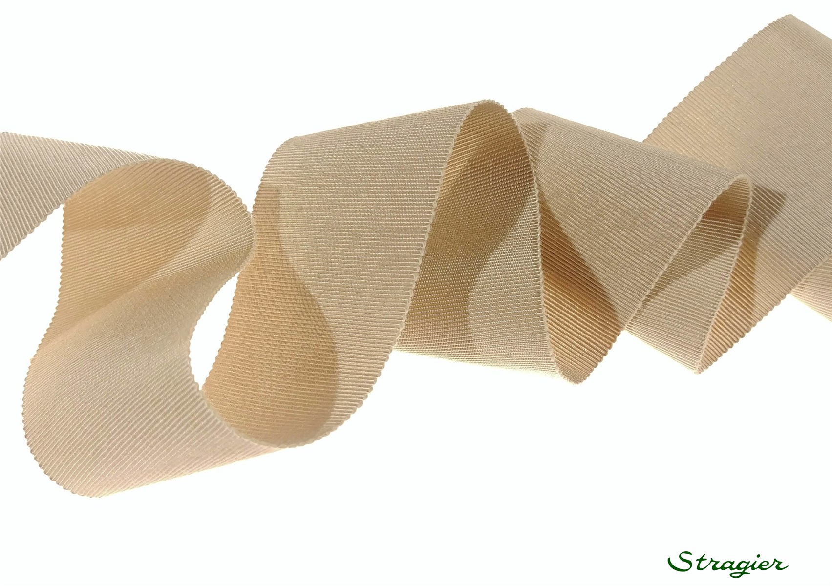 Grosgrain "Savoir-Faire" - Plain - Beige Sable Foncé - 50 mm