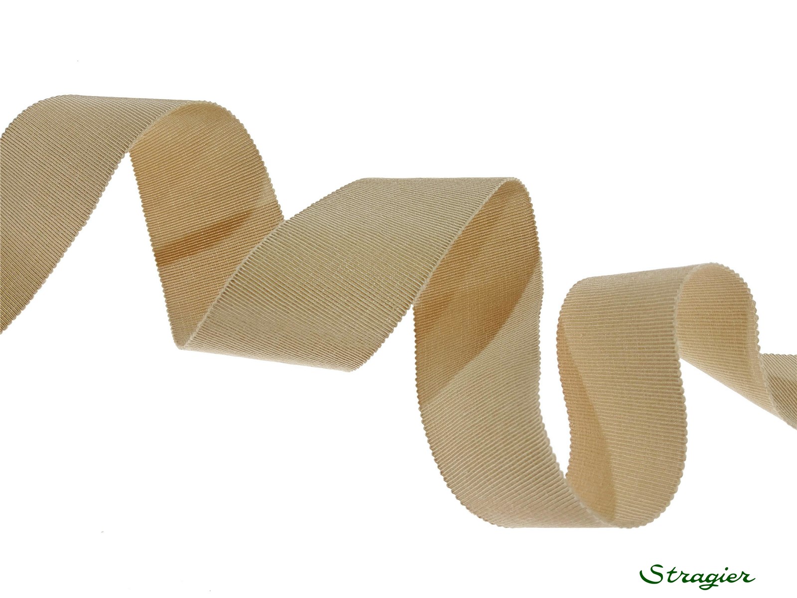 Gros Grain "Savoir-Faire" - uni - Beige Sable - 38 mm
