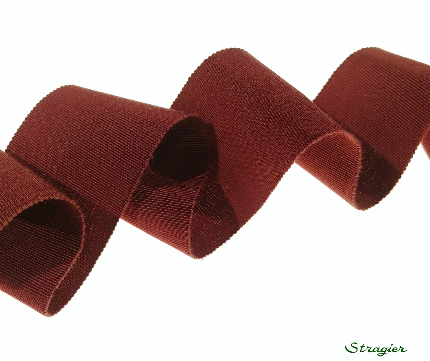 Grosgrain "Savoir-Faire" - Plain - Bordeaux Foncé - 50 mm