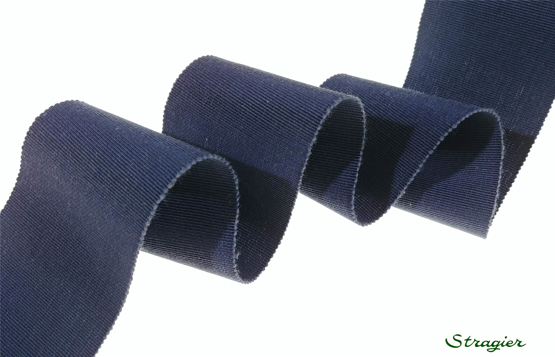 Grosgrain "Savoir-Faire" - Plain - Bleu Grisé Foncé - 50 mm