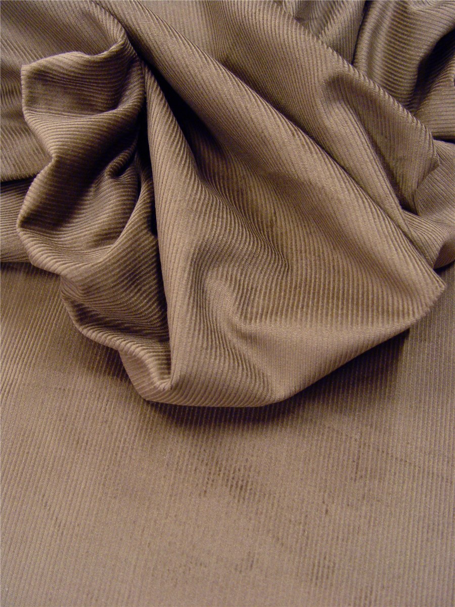 Velours milleraies Extra - uni - Beige taupé 