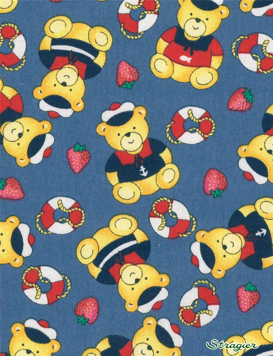 Poplin - glazed - Nounours Marin - 01
