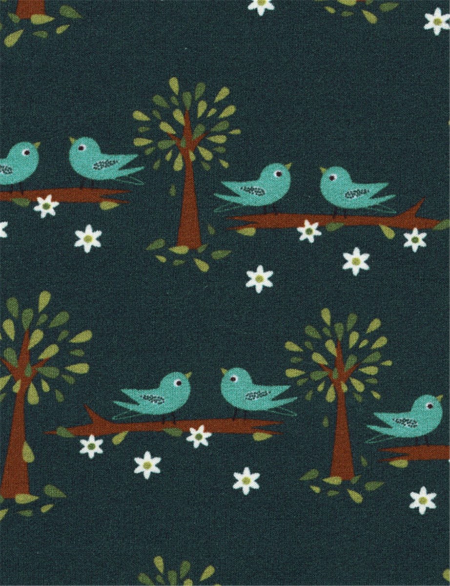 Knitted Fabric - Sweatshirt - Singing Birds - 93