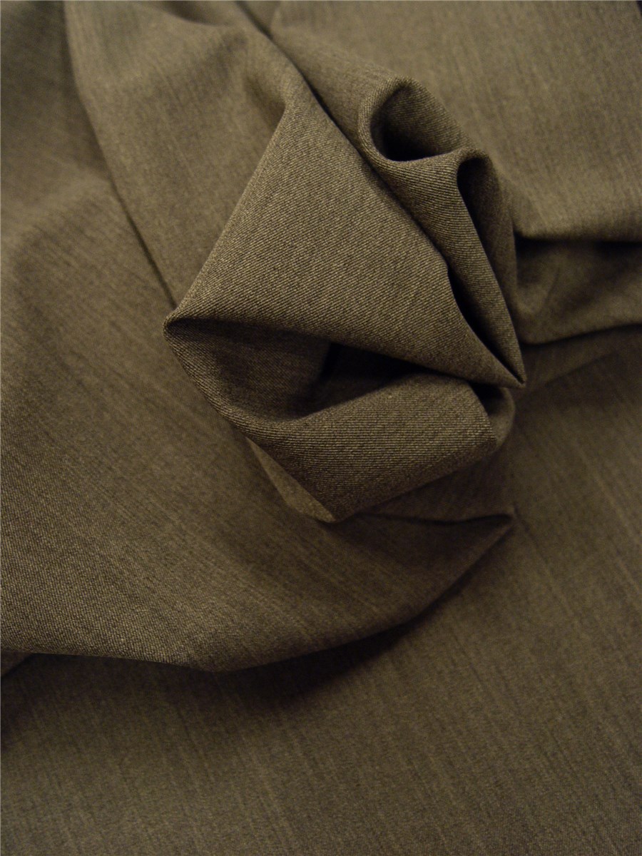 Wool Twill - Micro - 2-way stretch - Plain - Brun clair taupé