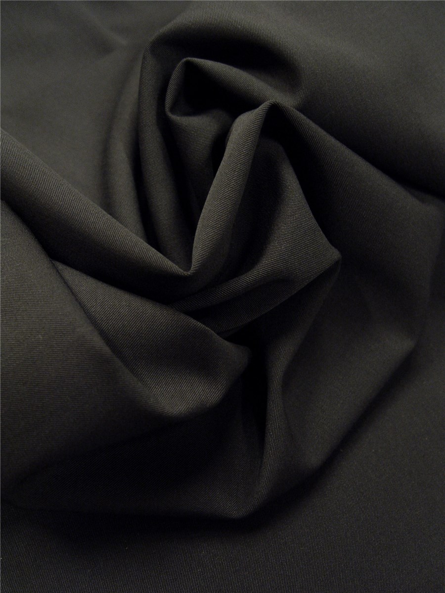 Twill Laine Micro bi-stretch - Uni - Gris Foncé 