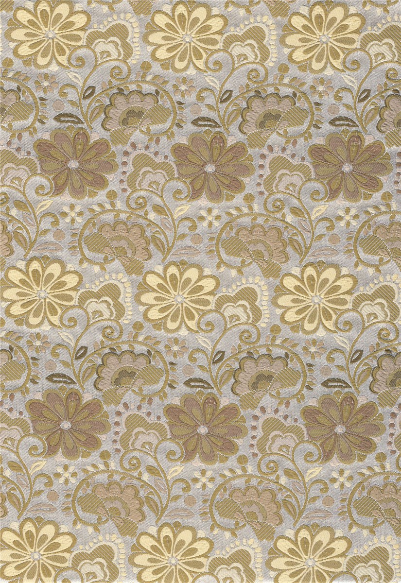 Brocart de Soie - Nîmes - Gris Perle et Beige 