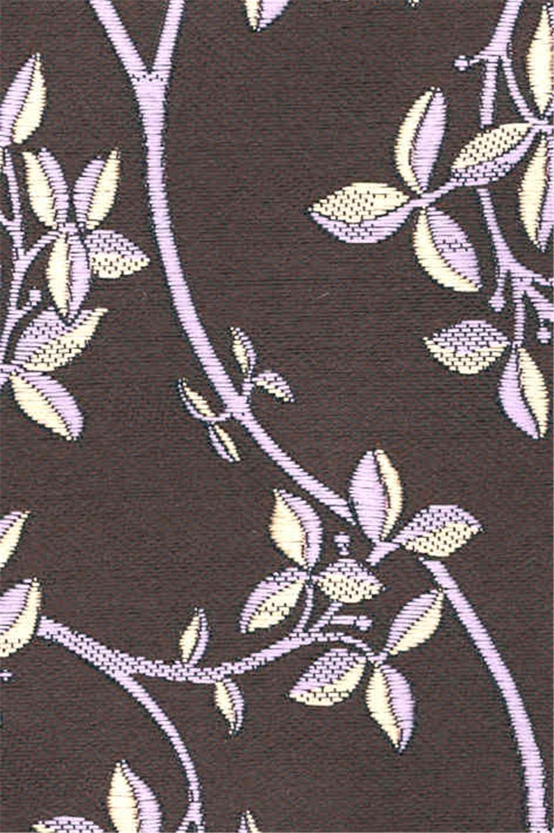 Silk Brocade - Jamaica - Prune Foncée - Parme - Ivoire