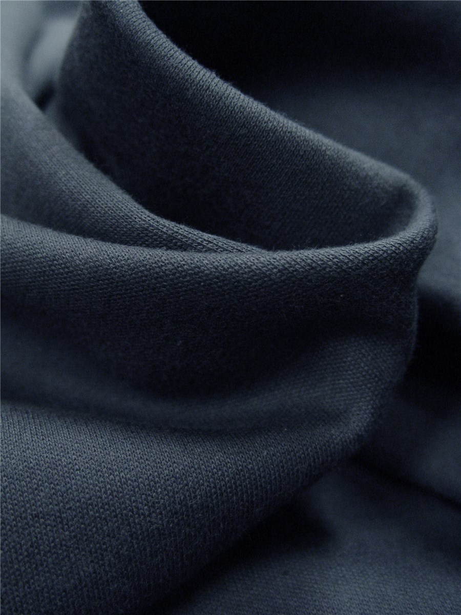 Knitted Fabric - Sweatshirt - extra quality - Plain - Marine