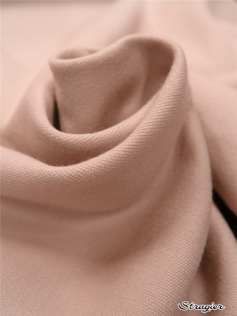 Maille Sweatshirt - qualité extra - uni - Rose des Sables