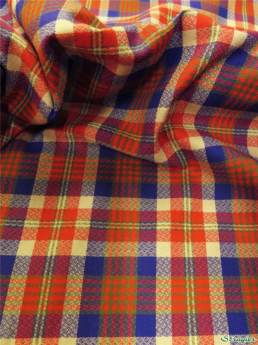 one side brushed Cotton - Carreaux - 01