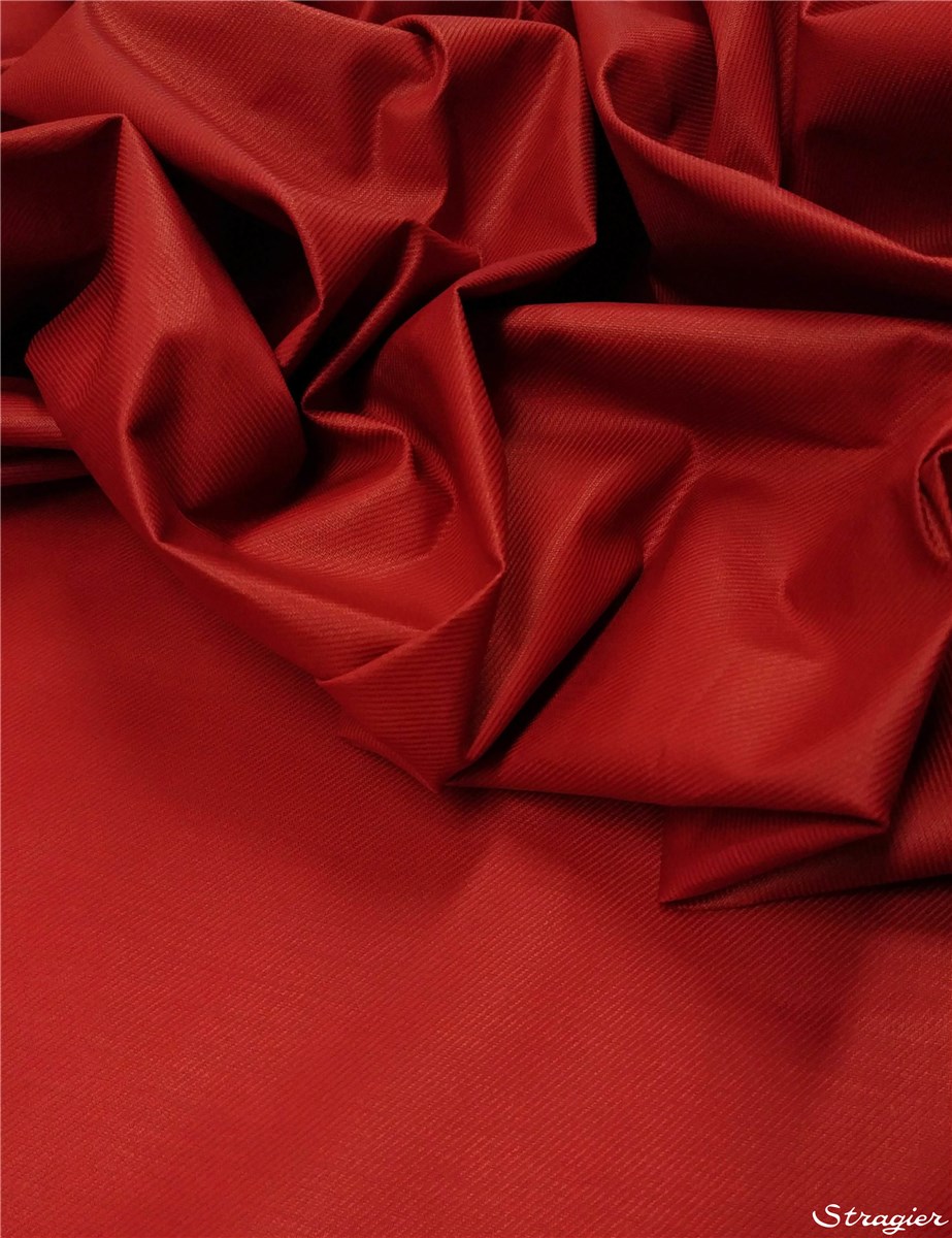 Cotton Gabardine - waterproof - Plain - Rouge