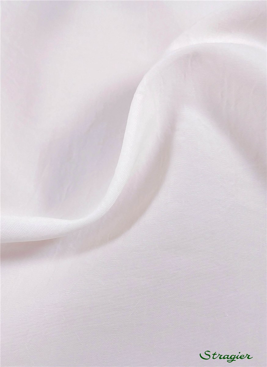 Imper structuré froissé - uni - Blanc 