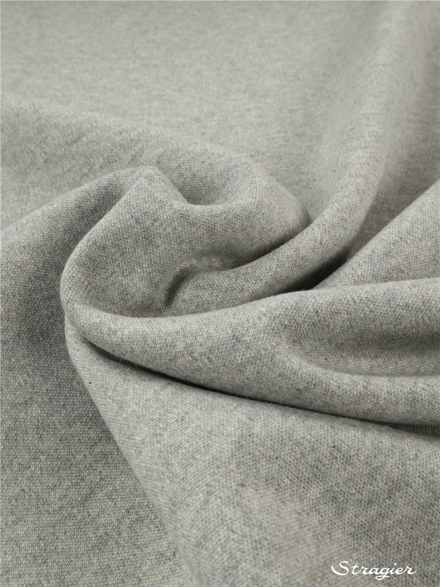 Maille Sweatshirt - qualité extra - uni - Gris Chiné