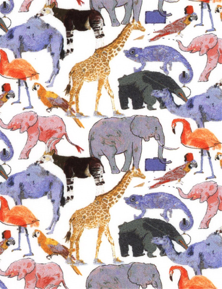 Liberty Tana Lawn - Queue For The Zoo - Mandarine