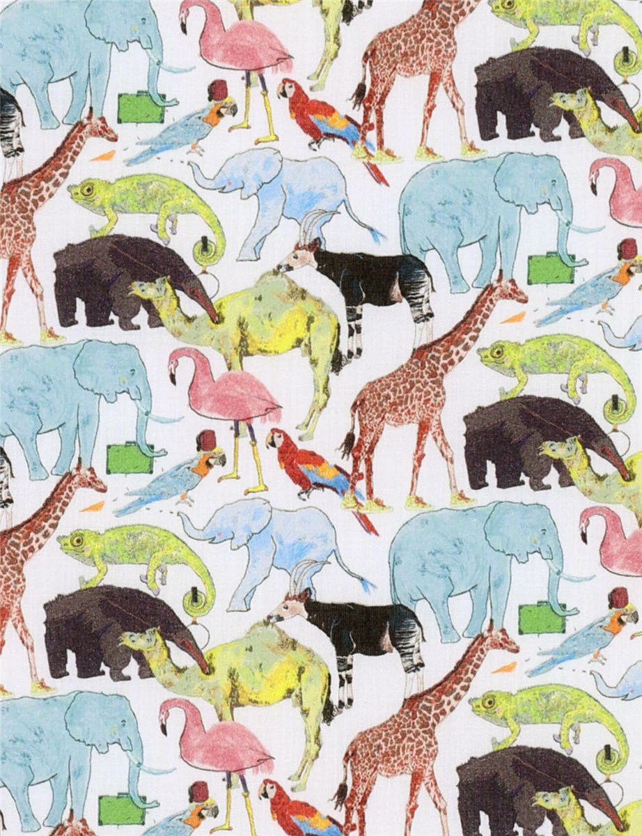 Liberty Tana Lawn - Queue For The Zoo - Mint