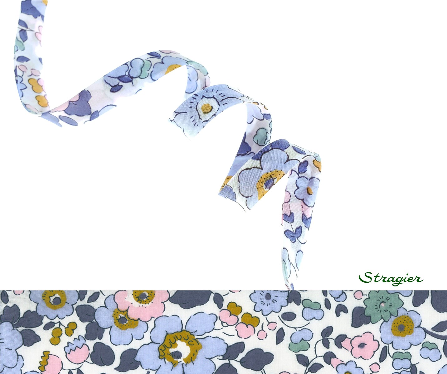 Biais Liberty - 2019 Betsy - Bleu Denim - 10 mm